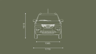 All-New Dacia Spring  front-ends dimensions  