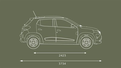 All-New Dacia Spring side dimensions  