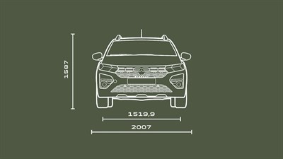 Sandero Stepway front-end dimensions